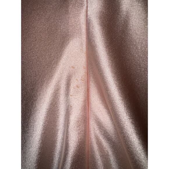 St. John Evening Pale Rose Satin Slip Dress Lace Trim Size 6 – Vintage Glam - Picture 13 of 14